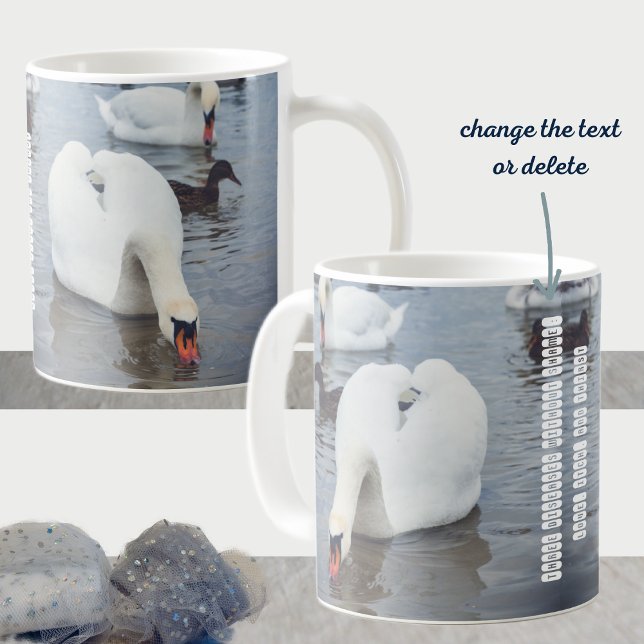 Caneca De Café Swan branco (Criador carregado)