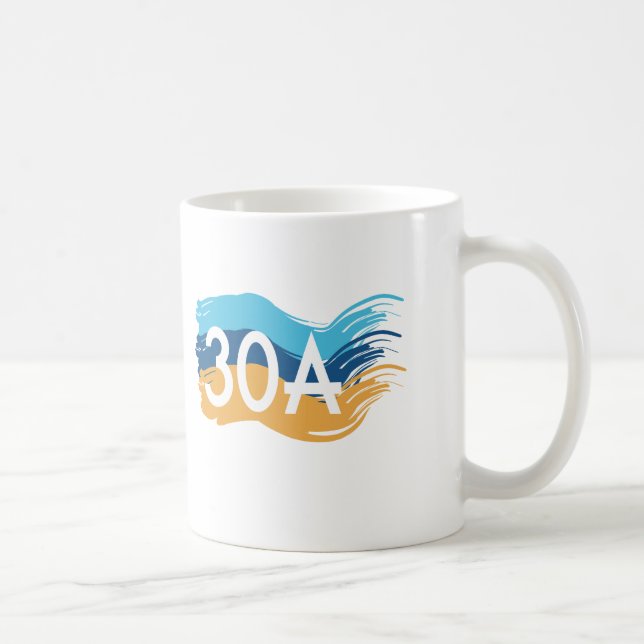 Caneca De Café Swash da praia da estrada 30A Florida (Direita)