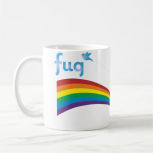 Caneca De Café Swash do arco-íris do FUG