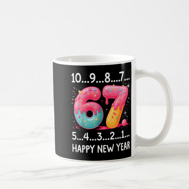 Caneca De Café Sweet 67 New Year Countdown 2026 Funny Happy New Y (Direita)