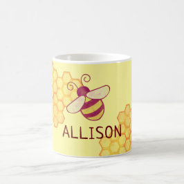 Caneca De Café Sweet Bee Personalized Name Mug