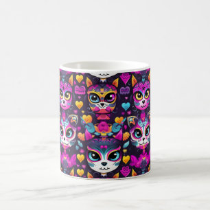 Caneca De Café 😻 Sweet Gatos de Muertos Fiesta