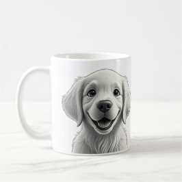 Caneca De Café Sweet Golden Joy: Pixar-Style Puppy Friends