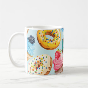 Caneca De Café Sweet Sweets: Padrão de Delícia.