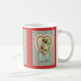 Caneca De Café Sweet tiny hearts Valentine on faux lace