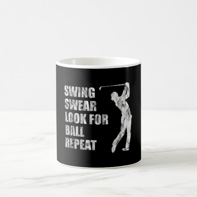 Caneca De Café Swing Swear Procure Repetição Da Bola - (Centro)