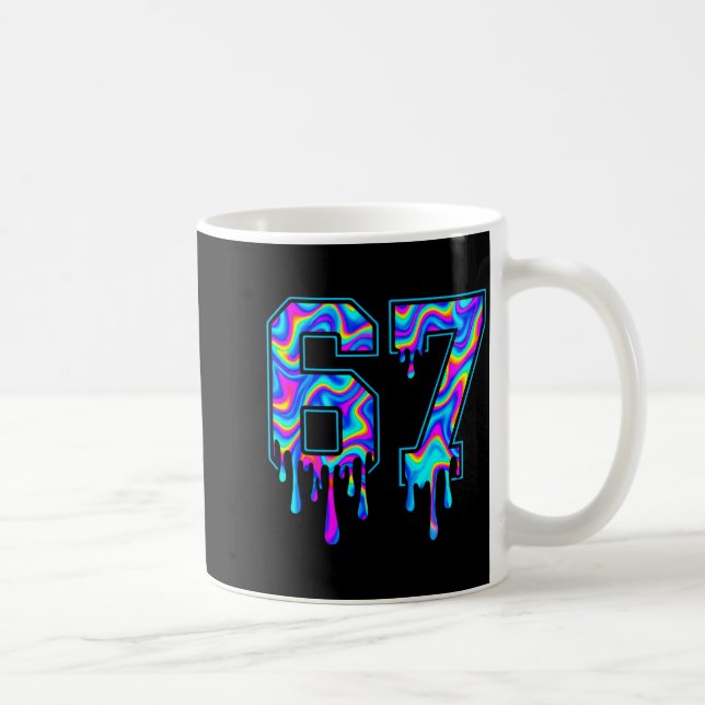Caneca De Café Swirl Six Seven Drip 6 7 Meme Gen Alpha Slang  (Direita)