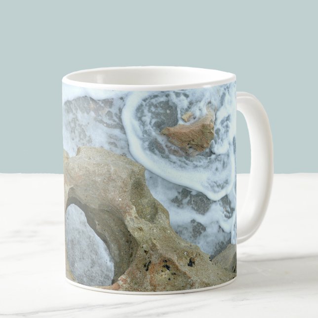 Caneca De Café Swirling Ocean Blowers Jupiter Florida (Criador carregado)