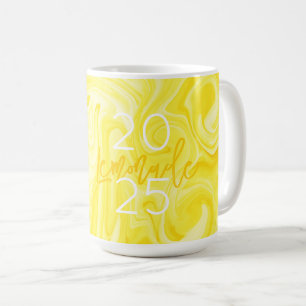 Caneca De Café Swirn Art LEMONADE Yellow Preppy Modern YEAR Diver
