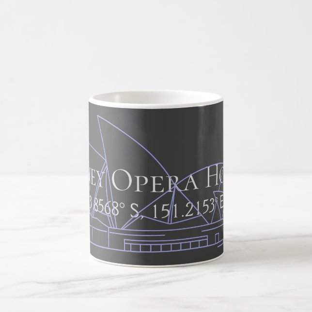 Caneca De Café Sydney Opera House Latitude Longitude (Centro)