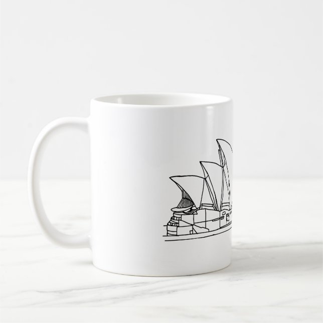 Caneca De Café Sydney Opera House - O desenho da Austrália (Esquerda)