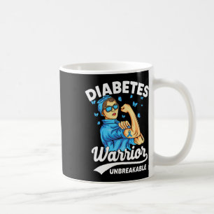 Caneca De Café T1d Diabetes Guerreiro Ininterrupto Tipo 1 Diabete