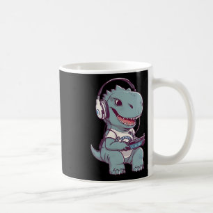 Caneca De Café T. Dinossauro Rex Jogando Jogos Jogando Jogador Pl