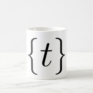 Caneca De Café "T matemático" ajustou-se (o preto)