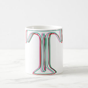 Caneca De Café T Mug inicial tipo 3d