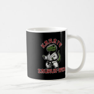 Caneca De Café T-rex Caratê Divertido Artes Marciais Dino Criança