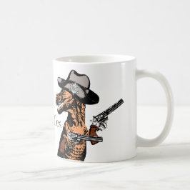 Caneca De Café T-Rex como um vaqueiro de Texas: Um tiranossauro