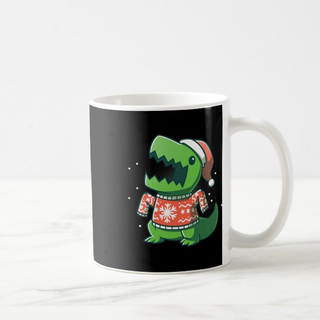 Caneca De Café T-rex de natal Dinossauro Feio Saurus (Direita)
