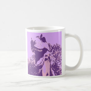 Caneca De Café T-Rex Dinossauro Roxo