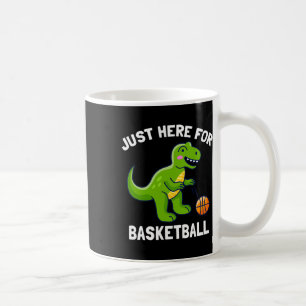 Caneca De Café T-rex Divertido Só Aqui Para Bysketbyll Dinosaur