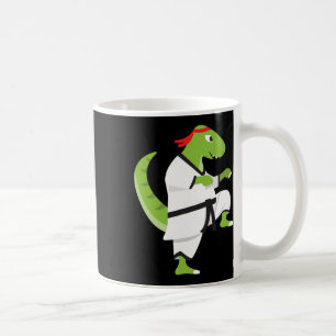 Caneca De Café T-rex Karatê Legal Dinossauro Lutador Frio Hallowe