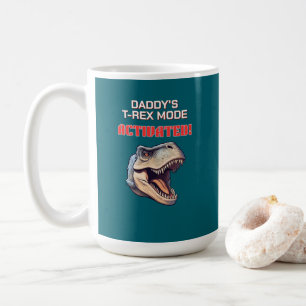 Caneca De Café T-Rex Modo Pai Ativado meme de dinossauro