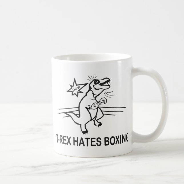 Caneca De Café T Rex Odeia Boxing (Direita)