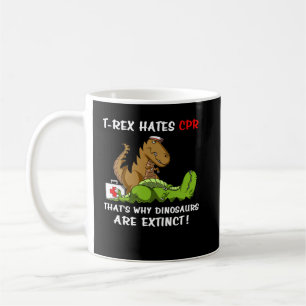 Caneca De Café T-Rex Odeia RCP Por Isso Os Dinossauros Estão Exti