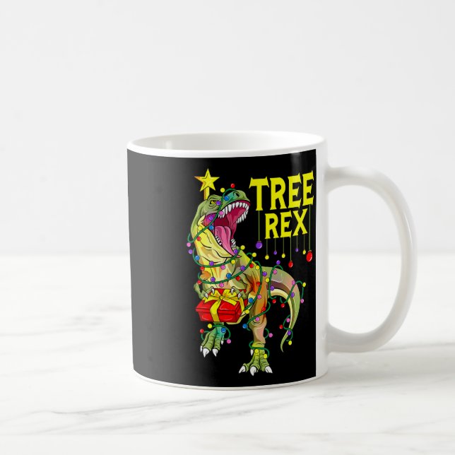 Caneca De Café T Rex! Paleontólogo de Natal Engraçado  (Direita)