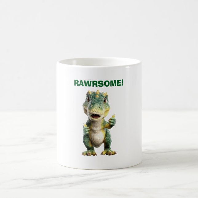 Caneca De Café T Rex Polegar Para Cima (Centro)