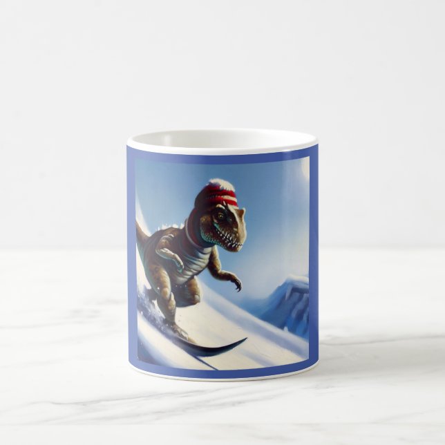 Caneca De Café T Rex Snowboard (Centro)