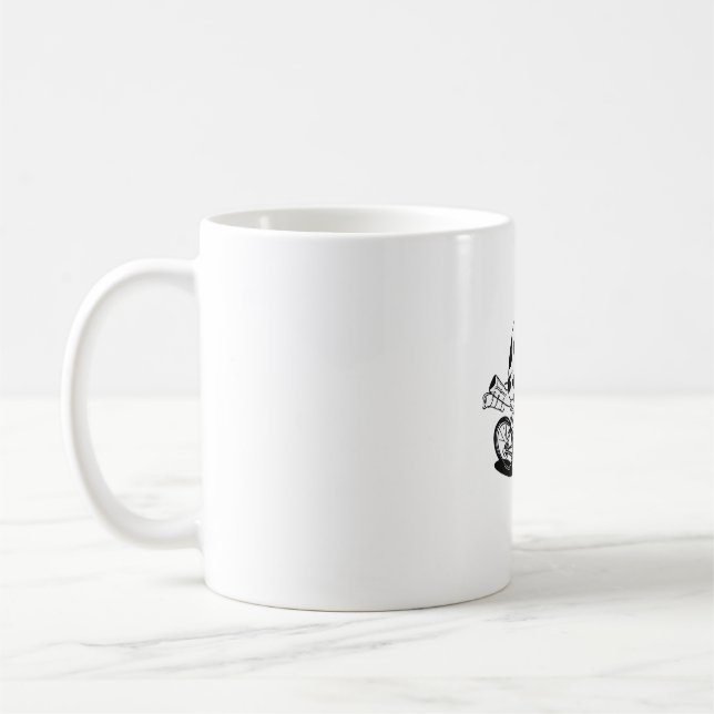 Caneca De Café T-Shirt Clássico de Bicicleta de Vaca (Esquerda)