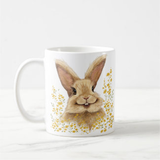 Caneca De Café T-shirt com o coelhinho impressão Feliz em tom de