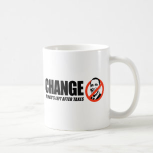 Caneca De Café T-shirt de Anti-Obama - a mudança é o que é