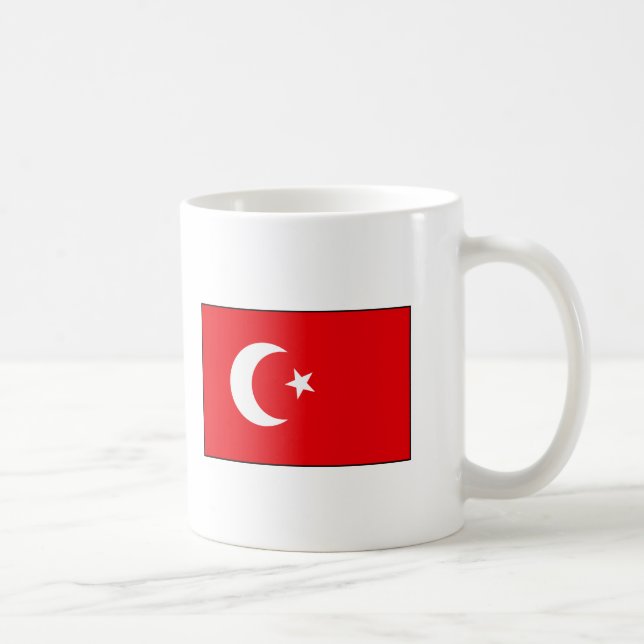 Caneca De Café T-shirt e presentes turcos da bandeira (Direita)
