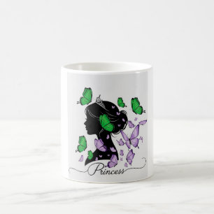 Caneca De Café T-shirt elegante "Princesa das Borboletas" Prínc