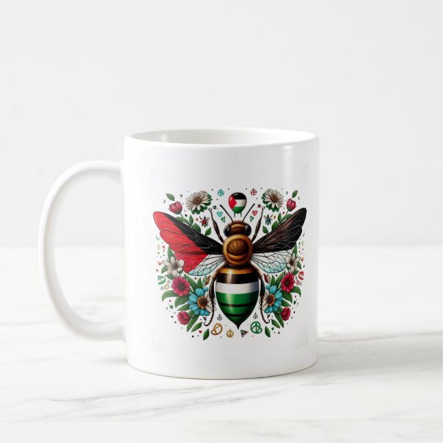 Caneca De Café T-shirt GRATUITA PALESTINA (Esquerda)