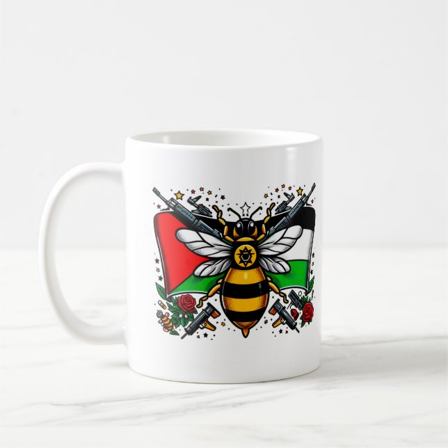 Caneca De Café T-shirt GRATUITA PALESTINA (Esquerda)