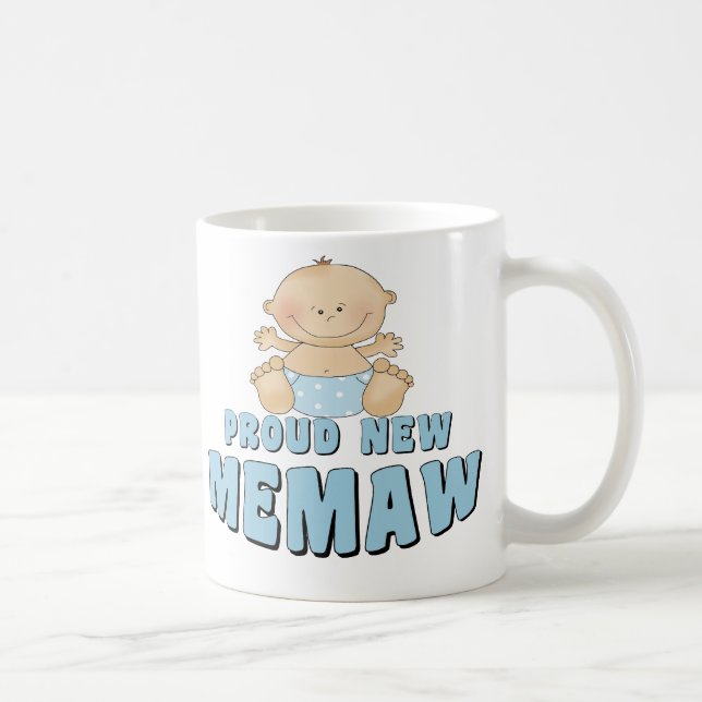 Caneca De Café T-shirt NOVO ORGULHOSO de Memaw (Direita)