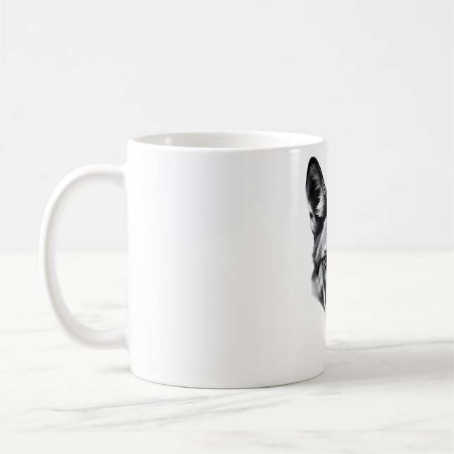 Caneca De Café T-Shirt Preto e Branco (Esquerda)