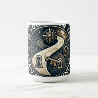 Caneca De Café T-Shirt Try to Know: Vintage Golden Badge Design