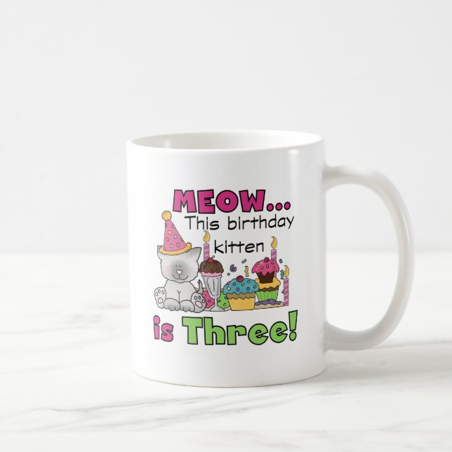 Caneca De Café T-shirts e presentes do 3º Kitten (Direita)