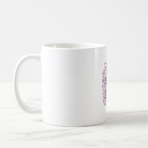 Caneca De Café T Unicórnio Coquete Laço Unicórnio Fofa Gráfica Pa