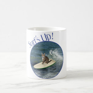 Caneca De Café Tabby Cat Surf!