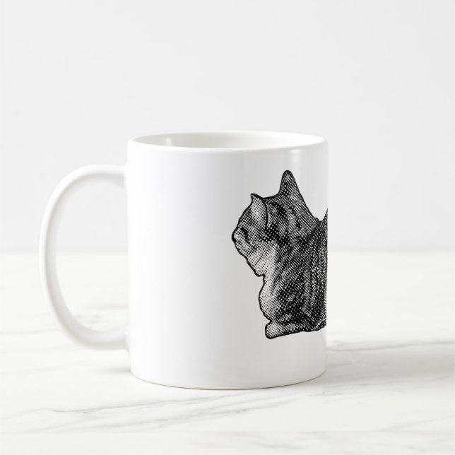 Caneca De Café Tabby com patas presas (Esquerda)