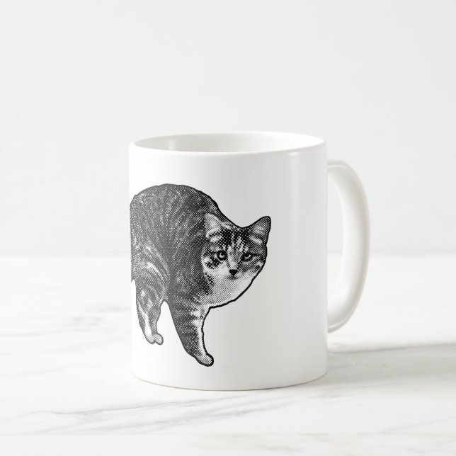 Caneca De Café Tabby Under Snowlight Glow (Frente Esquerda)