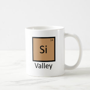 Caneca De Café Tabela Periódica de Química de Silicon Valley Pun