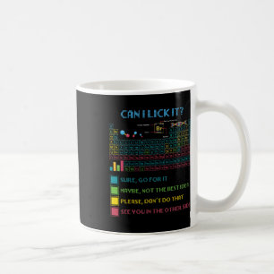 Caneca De Café Tabela Periódica Divertida Ciência Posso Lamber Qu