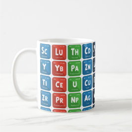 Caneca De Café Tabela Periódica dos Elementos 3