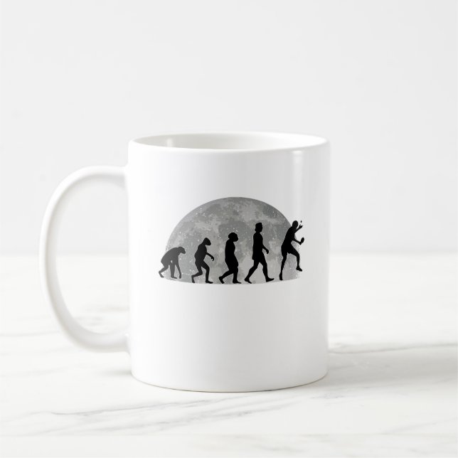 Caneca De Café Table Tennis Player Evolution Moon (Esquerda)